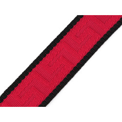 Sangle polyester rouge bord noir 38 mm
