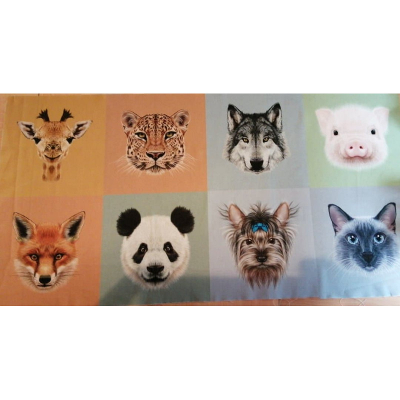 Animaux d'ici et là coton premium