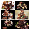 LOT DE 6 PANNEAUX ESSUIE TOUT 25X25 cm TOUT CHOCOLAT