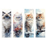 PANNEAU VELOURS RAS MARQUE PAGE CHATS 1 18x27 cm