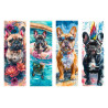 PANNEAU VELOURS RAS MARQUE PAGE BOULEDOGUE FUN 18x27 cm