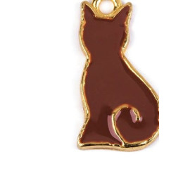 Curseur EMAILLE CHAT MARRON spécial FE nylon taille 5