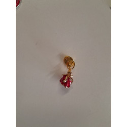 Curseur EMAILLE FLEUR DE ROSE spécial FE nylon taille 5