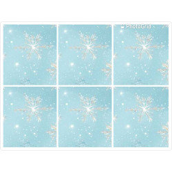 LOT DE 6 PANNEAUX MICROFIBRE 25X25 cm ETOILES FOND BLEU