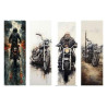 PANNEAU VELOURS RAS MARQUE PAGE MOTARD 18x27 cm