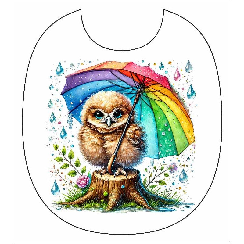 PANNEAU BAVOIR MICROFIBRE CHOUETTE 27x32cm