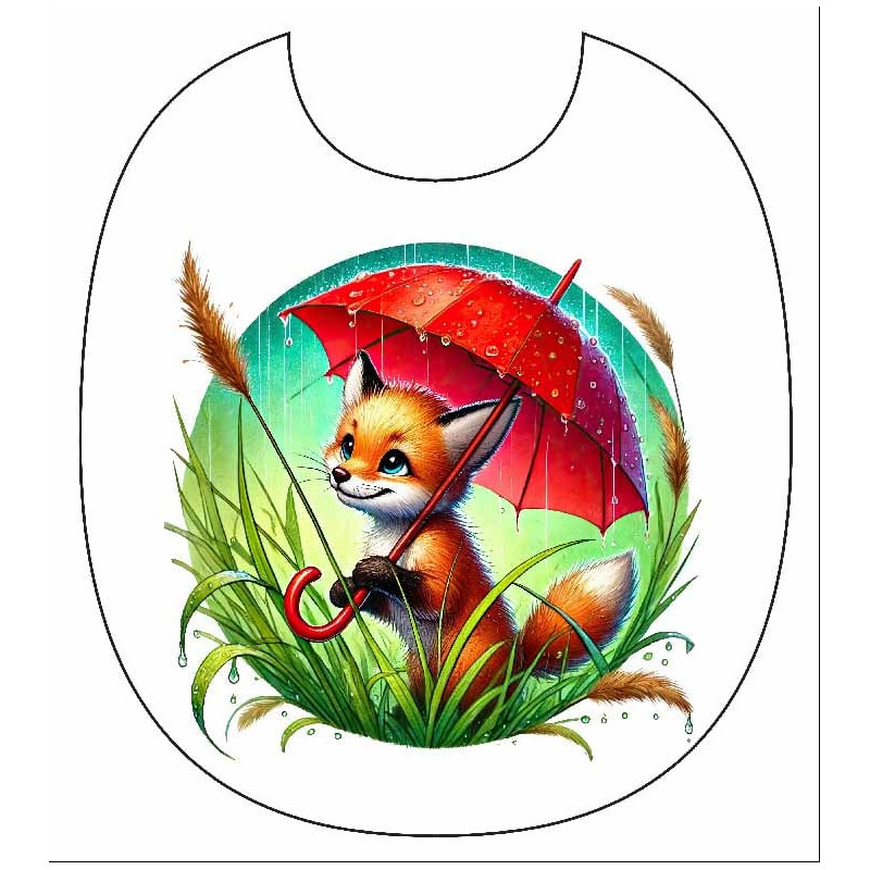 PANNEAU BAVOIR MICROFIBRE PETIT RENARD 27x32cm