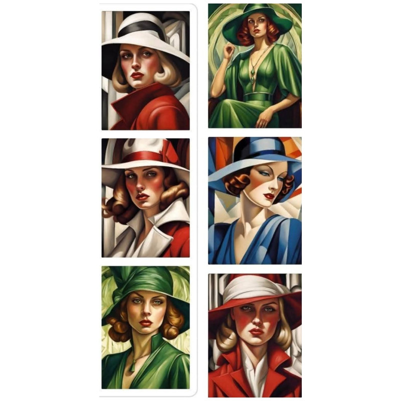 LOT DE 6 PANNEAUX MICROFIBRE LADY 25X25 cm