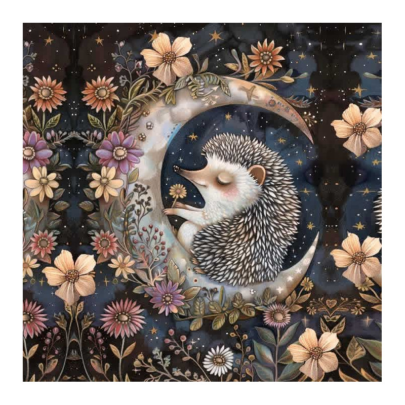 panneau 15x15 cm velours tapissier HERISSON