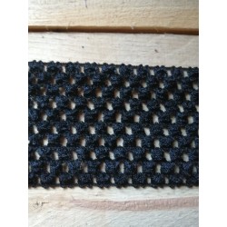 Elastique aspect crochet noir