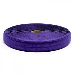 Biais élastique violet double face mat et brillant