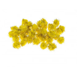 Pompon lurex jaune / or 2 cms