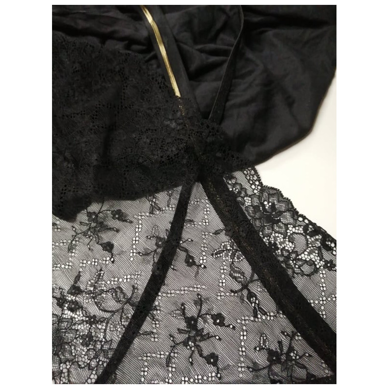 kit lingerie noir et or