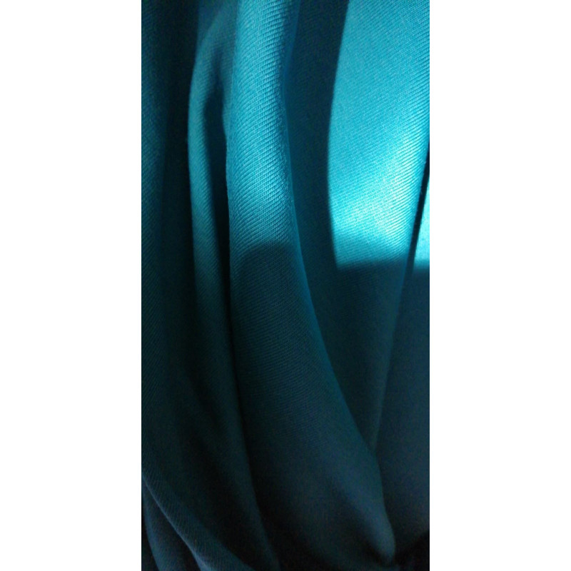 Jersey de coton bleu pétrole grande largeur