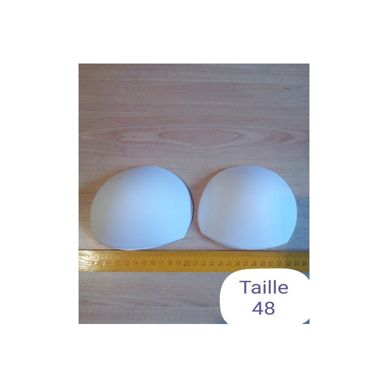 2 Coques De Mousse Pour Maillot De Bain - Taille 50/52, Gris Clair - Neuf Avec étiquettes
