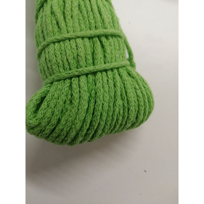 Cordon vert clair coton 3 mm