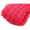 Fermeture éclair décorative nylon framboise 3 mm