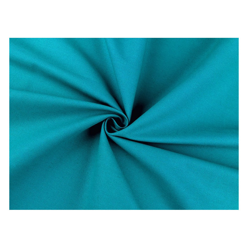 Turquoise bleu pétrole uni coton