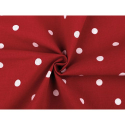 POIS BLANCS FOND ROUGE