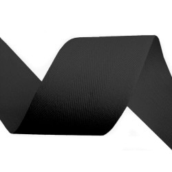 Ruban De Bias (Biais) En Coton Sergé à Chevrons - Largeur 10 Mm - Noir - Pour Couture Et Loisirs Créatifs (Lot De 1)